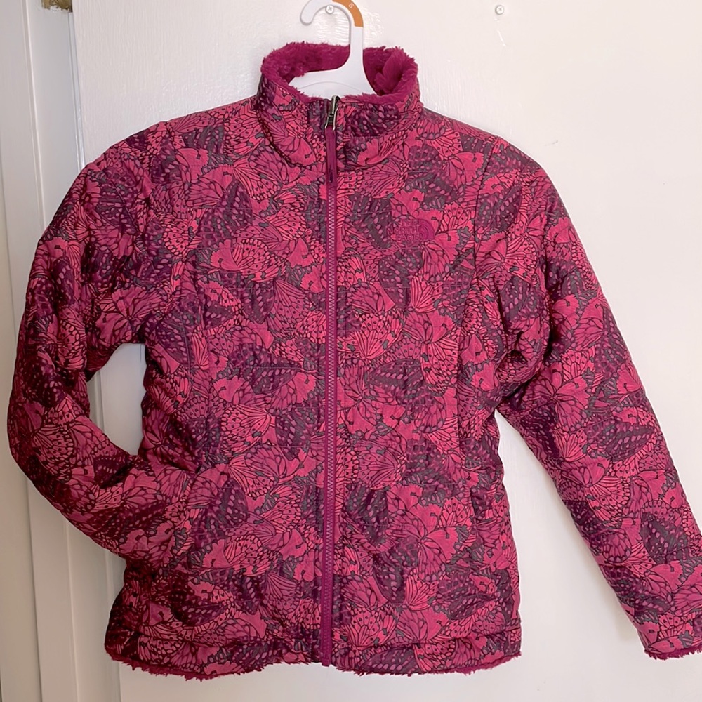 THE NORTH FACE  Reversible Mossbud Swirl Jacket - Insulated, Fleece Lined.